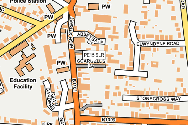 PE15 9LR map - OS OpenMap – Local (Ordnance Survey)