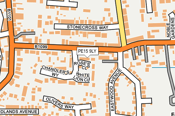 PE15 9LY map - OS OpenMap – Local (Ordnance Survey)