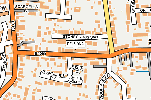 PE15 9NA map - OS OpenMap – Local (Ordnance Survey)