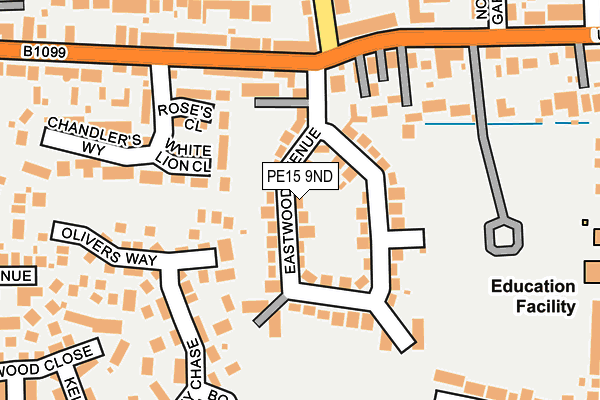 PE15 9ND map - OS OpenMap – Local (Ordnance Survey)