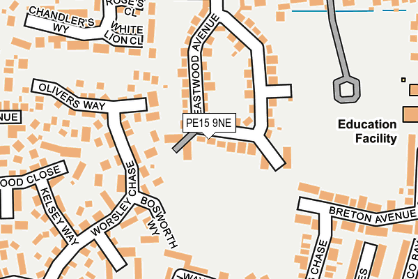 PE15 9NE map - OS OpenMap – Local (Ordnance Survey)