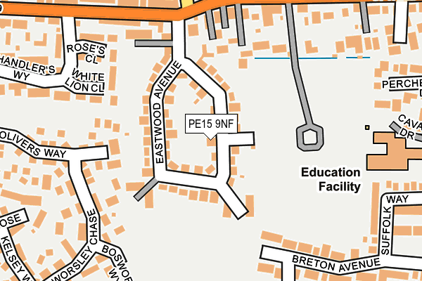 PE15 9NF map - OS OpenMap – Local (Ordnance Survey)