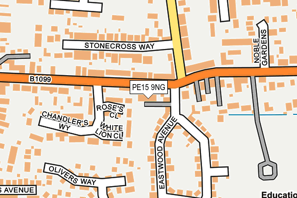 PE15 9NG map - OS OpenMap – Local (Ordnance Survey)