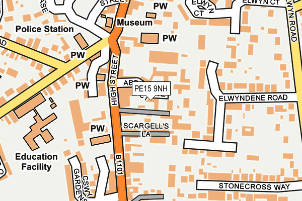 PE15 9NH map - OS OpenMap – Local (Ordnance Survey)