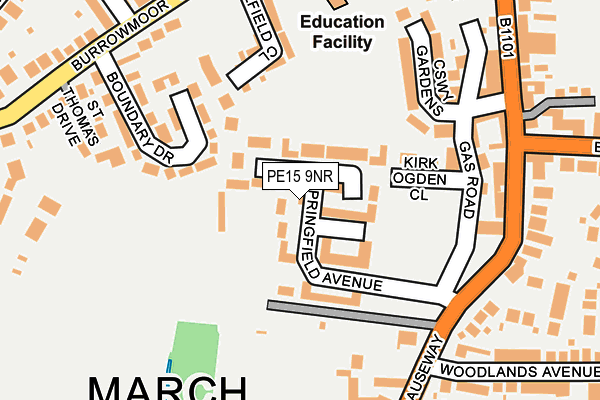PE15 9NR map - OS OpenMap – Local (Ordnance Survey)