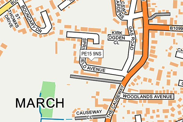PE15 9NS map - OS OpenMap – Local (Ordnance Survey)