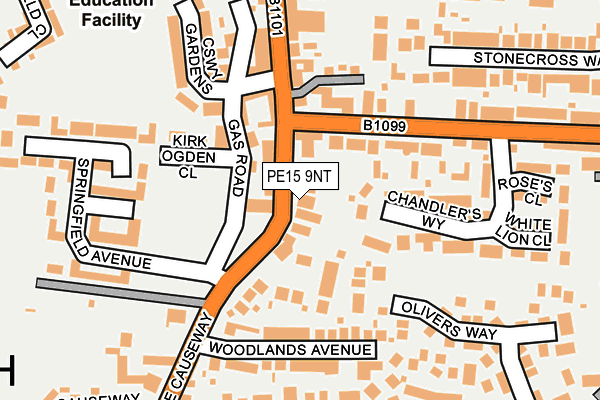 PE15 9NT map - OS OpenMap – Local (Ordnance Survey)