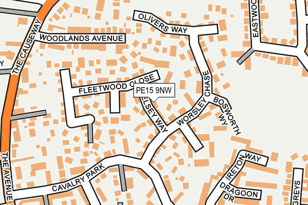 PE15 9NW map - OS OpenMap – Local (Ordnance Survey)