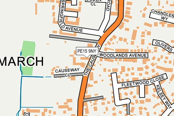 PE15 9NY map - OS OpenMap – Local (Ordnance Survey)