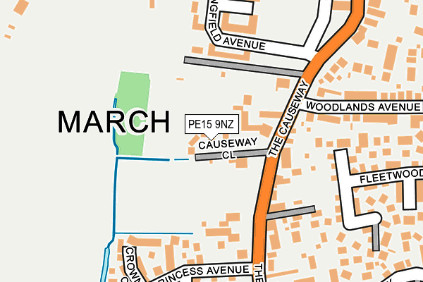 PE15 9NZ map - OS OpenMap – Local (Ordnance Survey)
