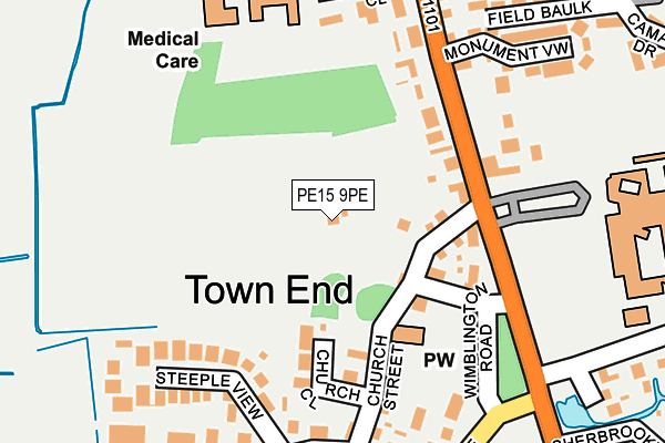 PE15 9PE map - OS OpenMap – Local (Ordnance Survey)