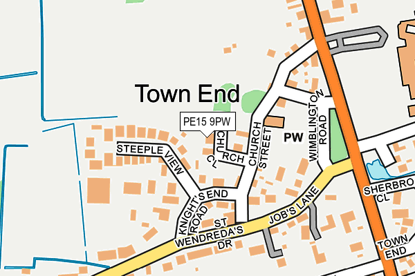 PE15 9PW map - OS OpenMap – Local (Ordnance Survey)
