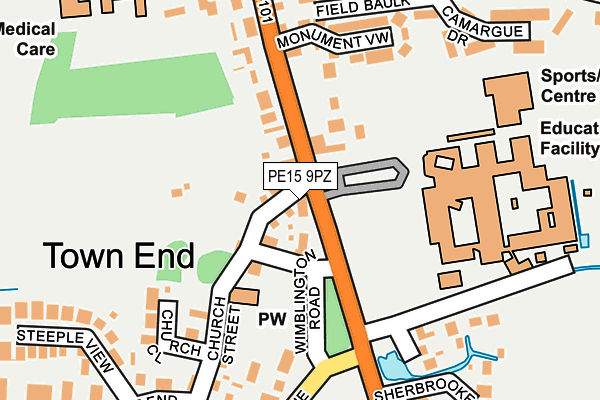 PE15 9PZ map - OS OpenMap – Local (Ordnance Survey)