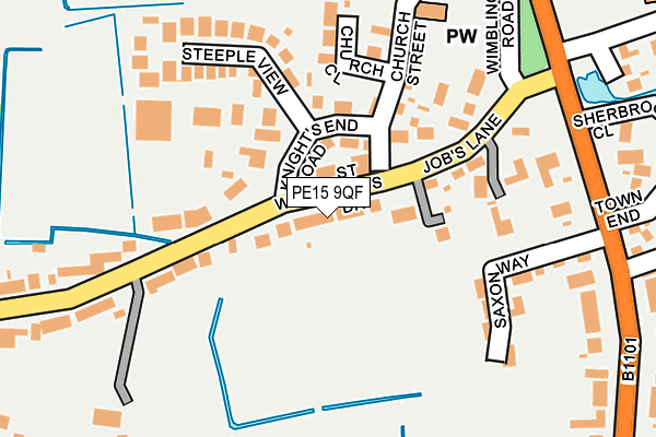 PE15 9QF map - OS OpenMap – Local (Ordnance Survey)