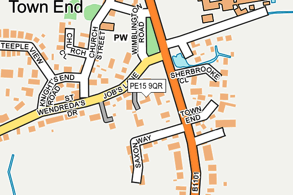 PE15 9QR map - OS OpenMap – Local (Ordnance Survey)