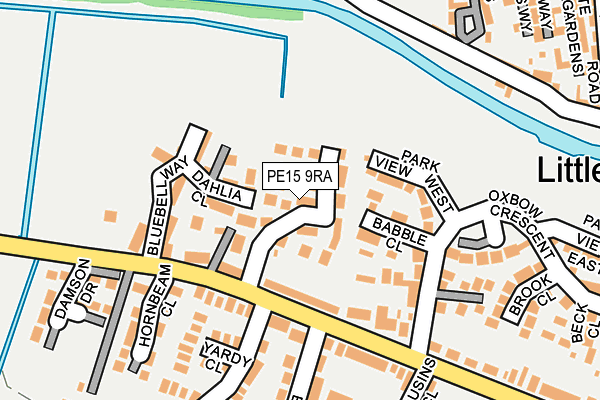 PE15 9RA map - OS OpenMap – Local (Ordnance Survey)