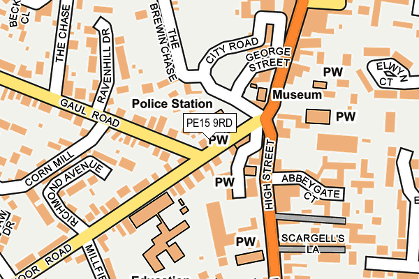 PE15 9RD map - OS OpenMap – Local (Ordnance Survey)