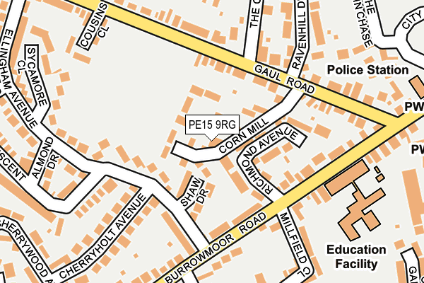 PE15 9RG map - OS OpenMap – Local (Ordnance Survey)