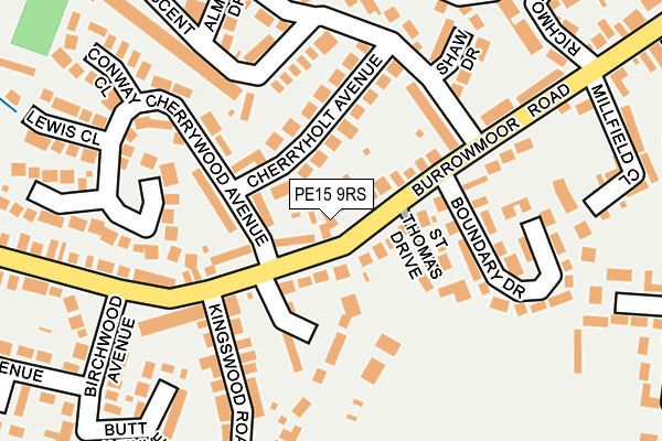 PE15 9RS map - OS OpenMap – Local (Ordnance Survey)