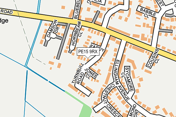 PE15 9RX map - OS OpenMap – Local (Ordnance Survey)