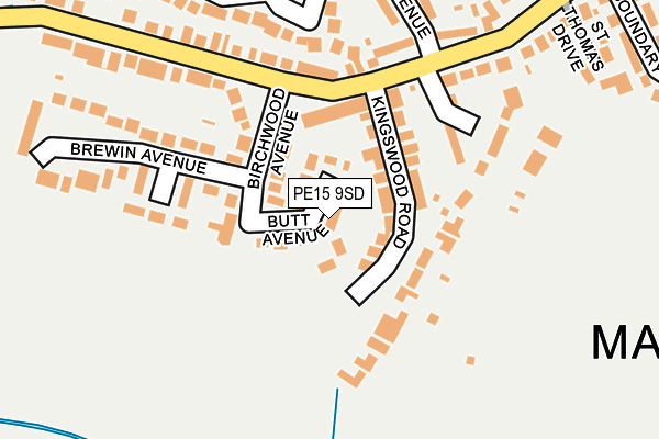 PE15 9SD map - OS OpenMap – Local (Ordnance Survey)