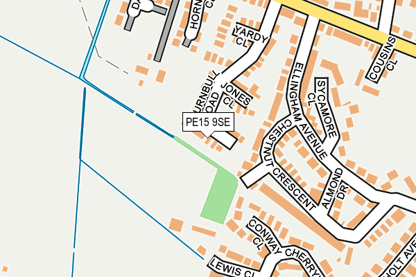 PE15 9SE map - OS OpenMap – Local (Ordnance Survey)