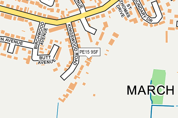 PE15 9SF map - OS OpenMap – Local (Ordnance Survey)