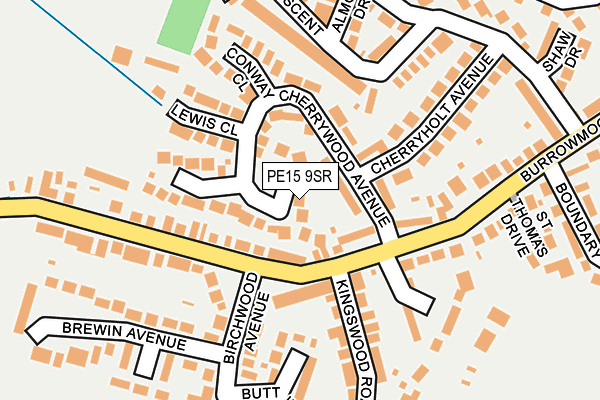 PE15 9SR map - OS OpenMap – Local (Ordnance Survey)