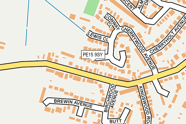 PE15 9SY map - OS OpenMap – Local (Ordnance Survey)