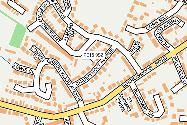 PE15 9SZ map - OS OpenMap – Local (Ordnance Survey)