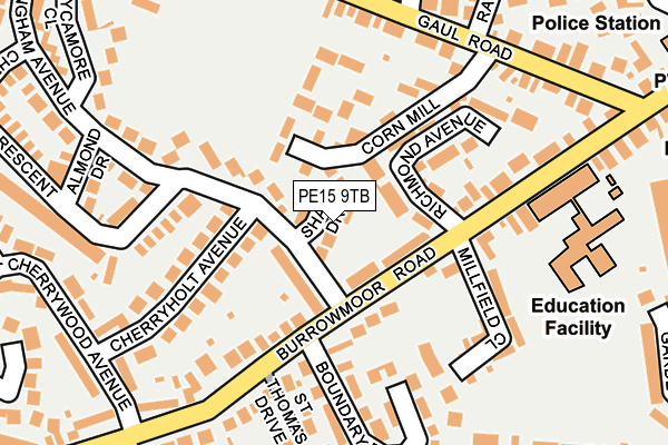 PE15 9TB map - OS OpenMap – Local (Ordnance Survey)