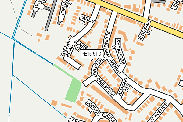 PE15 9TD map - OS OpenMap – Local (Ordnance Survey)