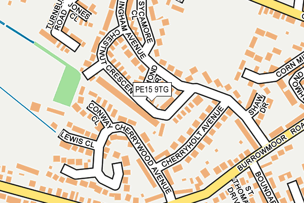 PE15 9TG map - OS OpenMap – Local (Ordnance Survey)