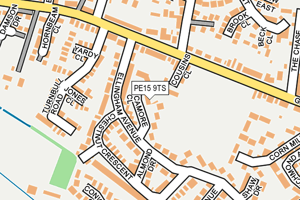 PE15 9TS map - OS OpenMap – Local (Ordnance Survey)