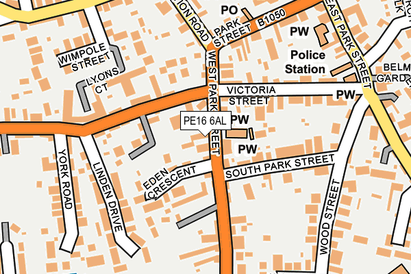 PE16 6AL map - OS OpenMap – Local (Ordnance Survey)