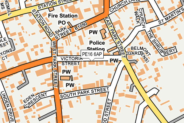 PE16 6AP map - OS OpenMap – Local (Ordnance Survey)