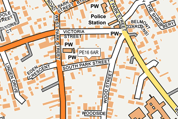 PE16 6AR map - OS OpenMap – Local (Ordnance Survey)