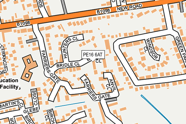 PE16 6AT map - OS OpenMap – Local (Ordnance Survey)