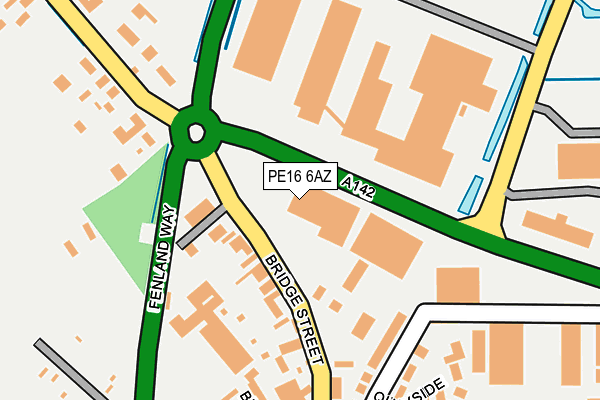 PE16 6AZ map - OS OpenMap – Local (Ordnance Survey)
