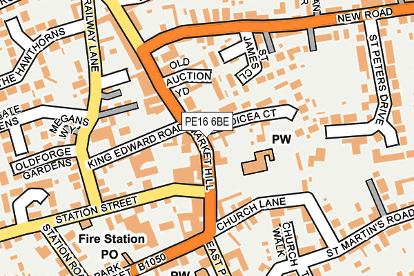 PE16 6BE map - OS OpenMap – Local (Ordnance Survey)
