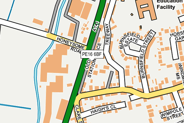 PE16 6BF map - OS OpenMap – Local (Ordnance Survey)