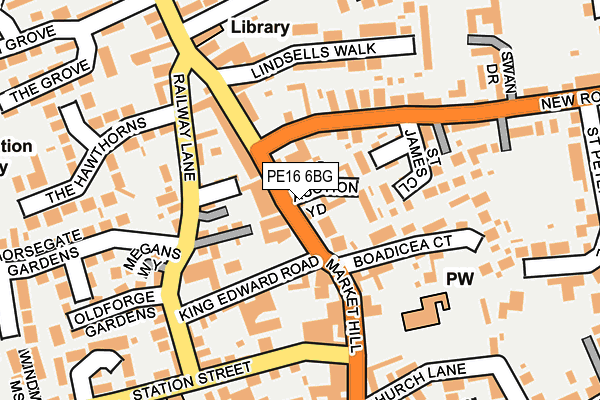 PE16 6BG map - OS OpenMap – Local (Ordnance Survey)