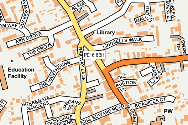 PE16 6BH map - OS OpenMap – Local (Ordnance Survey)