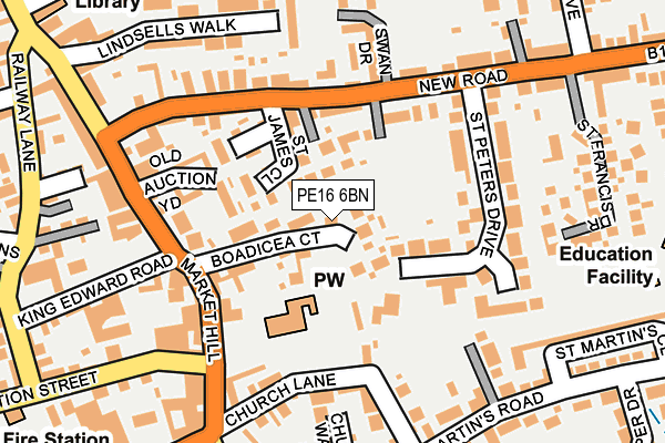 PE16 6BN map - OS OpenMap – Local (Ordnance Survey)
