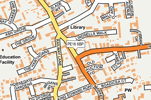 PE16 6BP map - OS OpenMap – Local (Ordnance Survey)