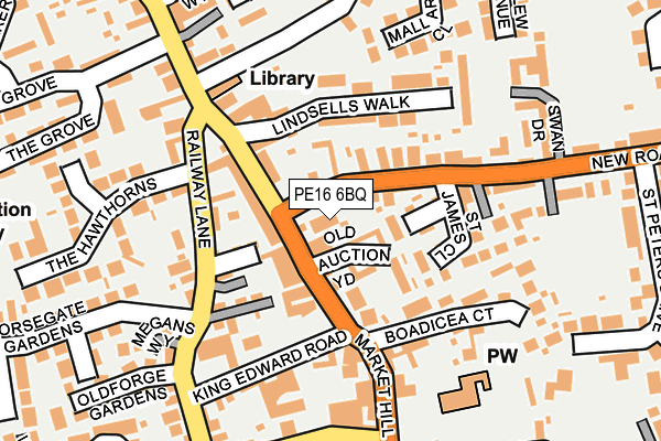 PE16 6BQ map - OS OpenMap – Local (Ordnance Survey)