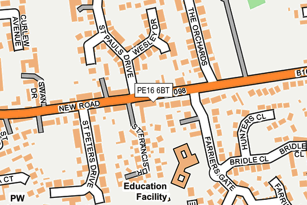 PE16 6BT map - OS OpenMap – Local (Ordnance Survey)