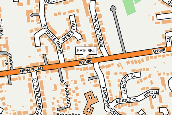 PE16 6BU map - OS OpenMap – Local (Ordnance Survey)