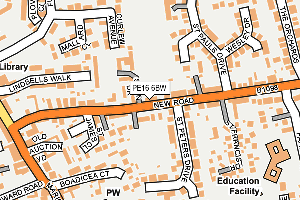 PE16 6BW map - OS OpenMap – Local (Ordnance Survey)