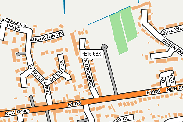 PE16 6BX map - OS OpenMap – Local (Ordnance Survey)
